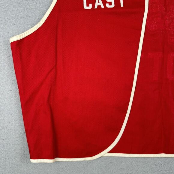 Vintage 60s Champion Running Man Vest Medium Red Cast Taleb Grotto Open Front - Picture 6 of 16